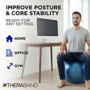 THERABAND Standard Exercise Ball, 30 Blue Stability Trainer for 62–68 Users, Yoga & Pilates Ball, Balance & Core Trainer, For Athletes Fitness at Gym & Home