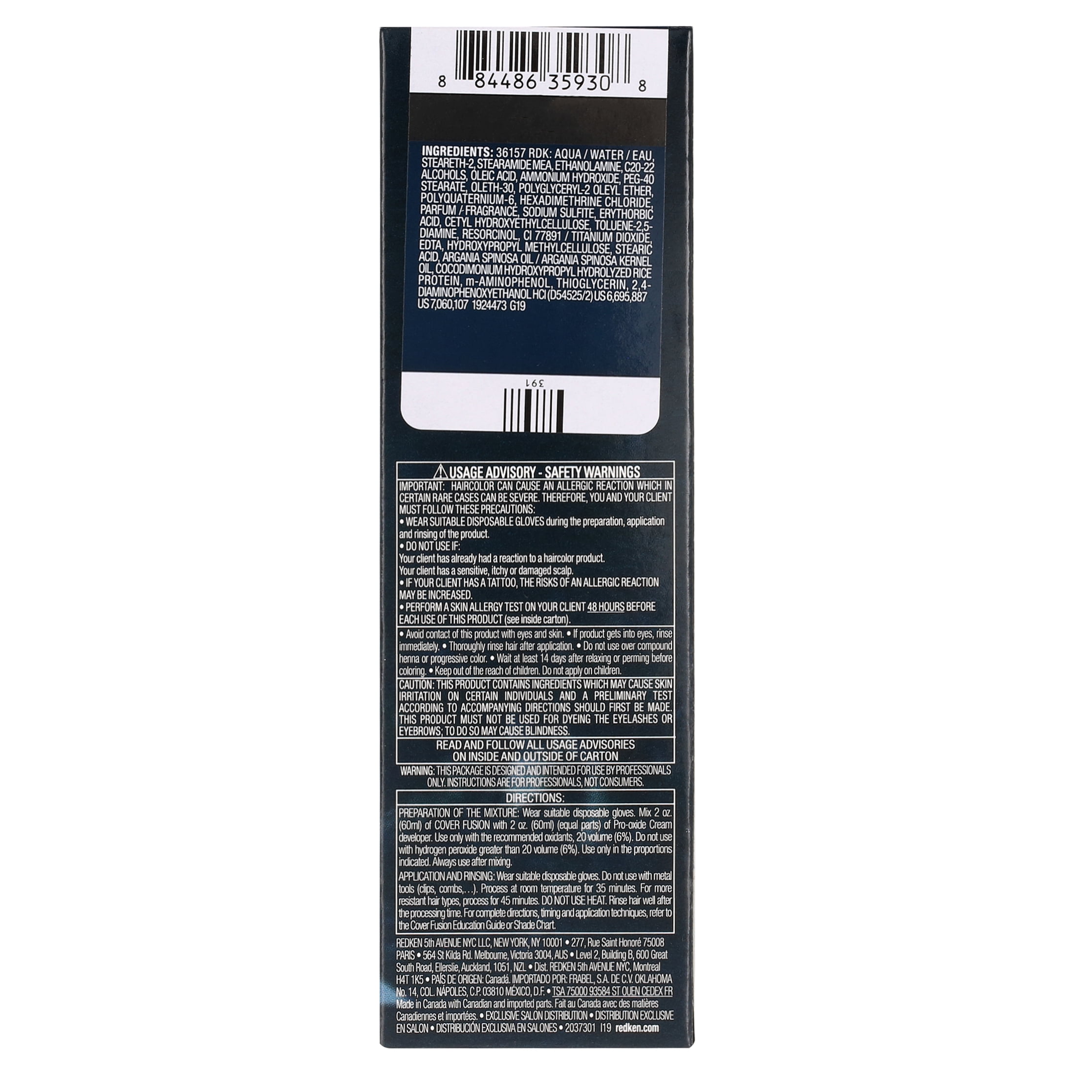 Cover Fusion Low Ammonia - 7NN Natural by Redken for Unisex - 2.1 oz Hair Color