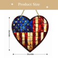 thumbnail image 4 of WMGHA 12" Patriotic Acrylic Stained Glass Window Hanging Decor Special Shaped Rhinestone Round Diamond Art Window Pendants Home Garden Wall Hanging Decor - Independence Day Art Crafts, 4 of 9