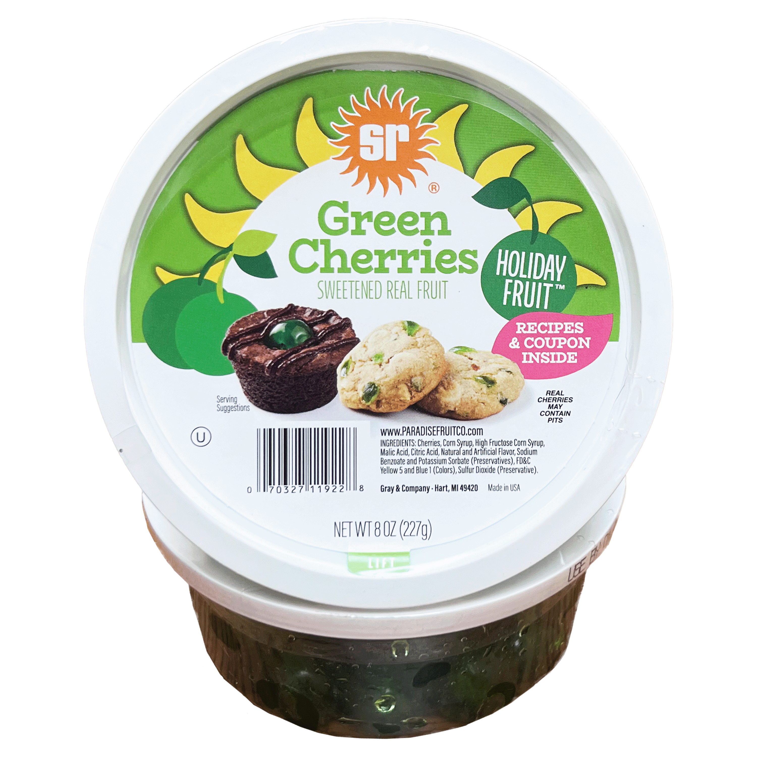 サリーイップ Zachary Cherry Slices, 32 oz. Tub, Jelly Candy Regular Size Pieces