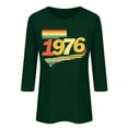 thumbnail image 5 of Lumosvexa Summer Womens Casual T-Shirt for Women Plain Short Sleeved Shirt Tops Crew Neck T-Shirt Green Size XL, 5 of 5