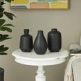 thumbnail image 2 of DecMode 5"W, 8"H Minimalistic Black Ceramic Vase with Varying Shapes, Set of 3, 2 of 12
