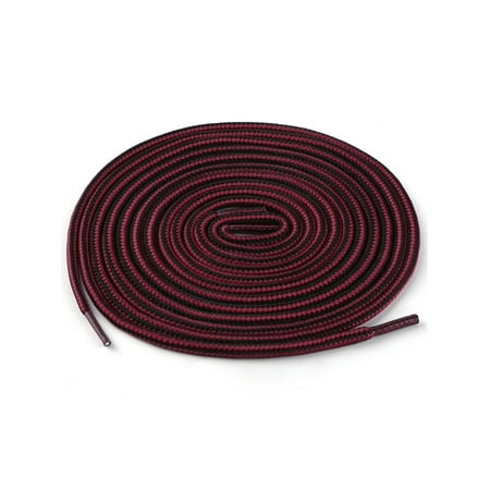 

Allegra K Unisex Round Rope Dual Colored Striped 1/5 Thick Boot Shoelace