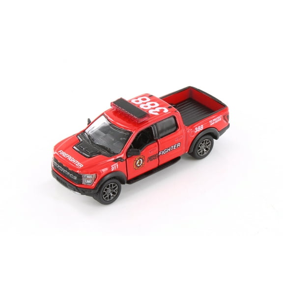 2022 Ford F-50 Raptor Pickup Truck - Firefighter, Red - Kinsmart 3001DPR - 1/78 Scale Diecast Car