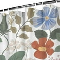 thumbnail image 3 of Hummingbird and Floral Garden Shower Curtain – Watercolor Botanical Art for a Romantic Spa-Style Bathroom, 3 of 5