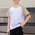 thumbnail image 2 of KPOPLK Kids Summer T Shirts Loose Fit Boys Crewneck Top Cartoon Print Shirt Short Sleeve Soft Tee 4-12Y Size 9-10 Years,Khaki, 2 of 4