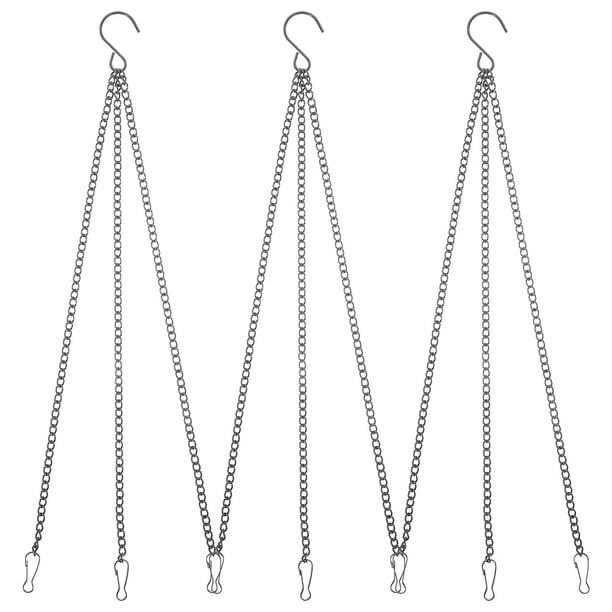 GOOHOCHY 3 cadenas colgantes para cestas de flores, jaulas de pájaros y maceteros con múltiples ganchos.