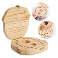 thumbnail image 3 of Caja para dientes de bebé - Organizador de recuerdos de madera para niños Regalo para dientes de bebé, Lindo contenedor de dientes para niños con pinzas para guardar -2 piezas, 3 of 5