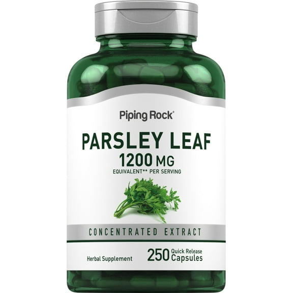 Parsley Leaf Capsules | 1200mg | 250 Pills | Non GMO, Gluten Free Supplement for Men and Women | by Piping Rock