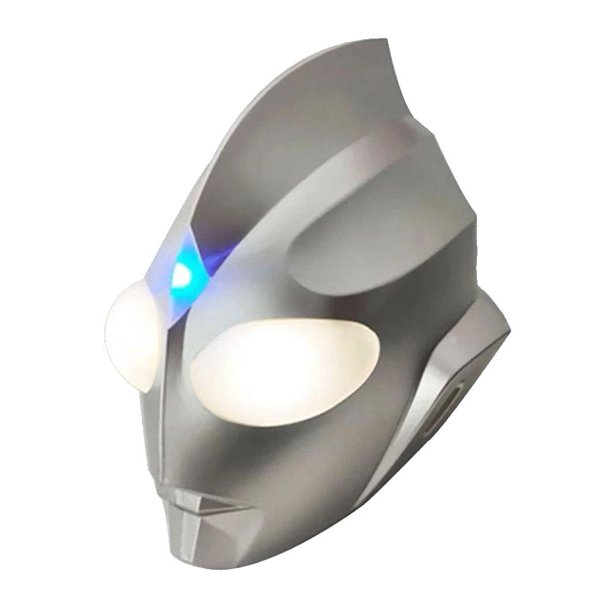 Casco Ultraman con máscara brillante - Accesorio de disfraz para niños y adultos, ligero y transpirable, material ABS, 400 g