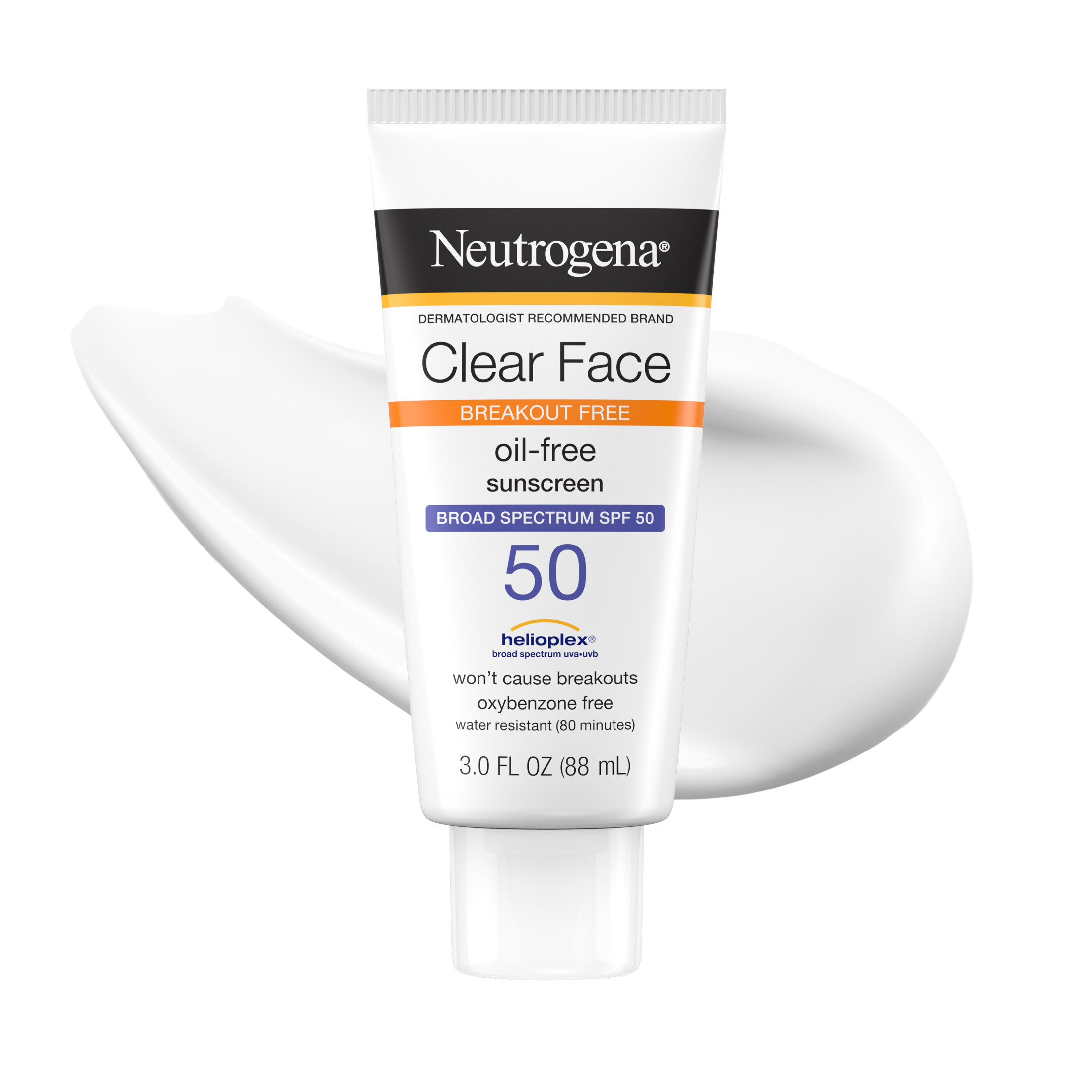 Neutrogena Clear Face Sunscreen Lotion SPF 50, 3 fl oz