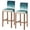 Turquoise, variant on Turquoise Ombre Stripe Bar Stool Cover Set of 2, Summer Beach Abstract Waves Moires Stretch Bar Chair Cover, Removable Washable Pub Counter Stool Chair Slipcover for Kitchen Dining Room Pub Cafe