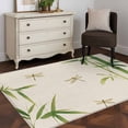 thumbnail image 3 of Green Botanical Area Rugs 2.7'x5', Washable Small Throw Rugs for Kitchen Bedroom, Farmhouse Dragonfly Indoor Outdoor Rug Non-Slip Low Pile Carpet Runner Reversible Floor Mats, 3 of 8
