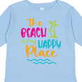 thumbnail image 4 of Inktastic Spring Break the Beach is My Happy Place Boys or Girls Long Sleeve Toddler T-Shirt, 4 of 5