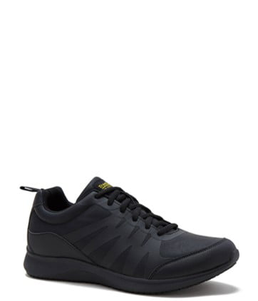 Black Slip-Resistant Work Shoes 