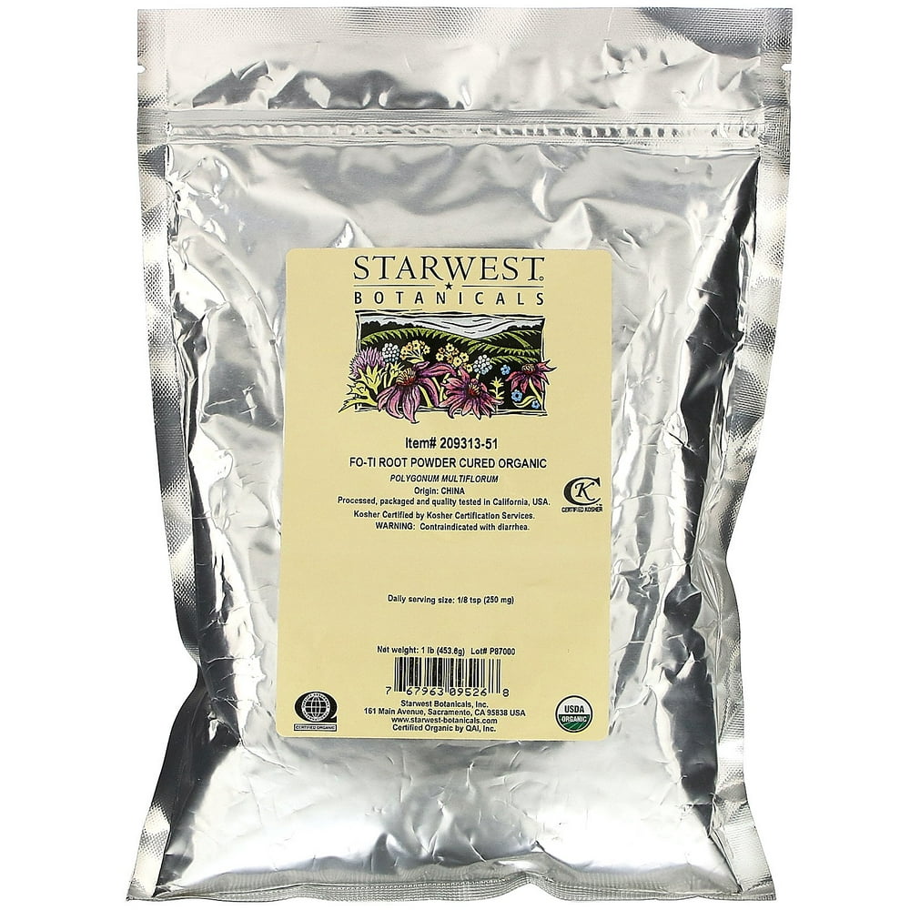 Starwest Botanicals Organic, Fo-Ti Root Powder Cured , 1 lb (453.6 g