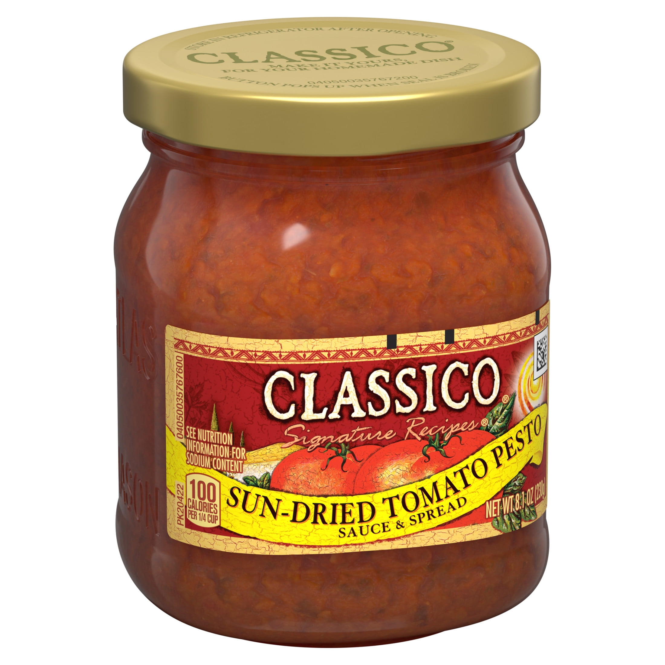 Classico Signature Recipes Sun-Dried Tomato Pesto Sauce & Spread, 8.1 oz Jar
