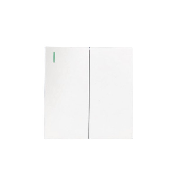 Panel de interruptor de pared de control remoto universal Control inalámbrico Interruptor de lámpara de luz de habitación en casa, 2 botones Inevent EL5647-02B