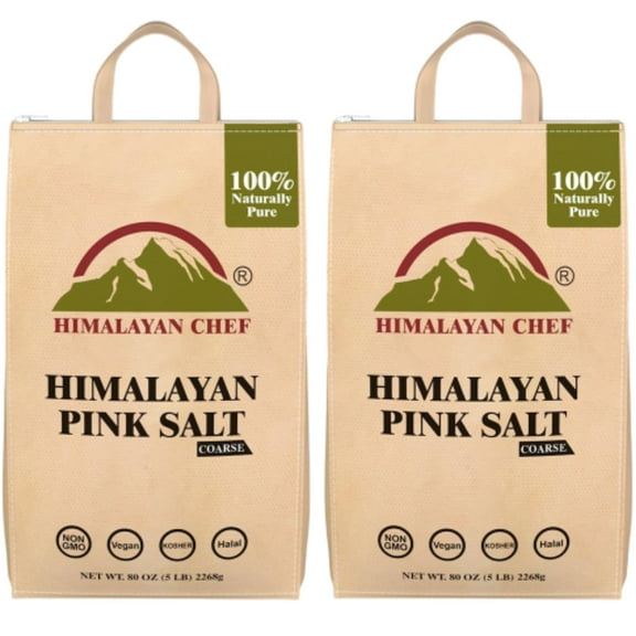 SALT 84 Himalayan Pink Salt, Coarse Grain, Non-GMO, Salt for Grinder Refill 5lbs Each (Pack of 2)