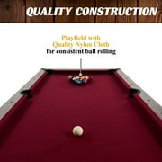 Barrington Billiards 6 ft 3-in-1 Multi Game Pool Table with Dining Top & Table Tennis Set, Burgundy