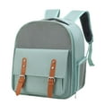 thumbnail image 1 of Mochila transportadora de gatos Ventilada Gran espacio Gran capacidad Correa de hombro ajustable Mochila de transporte portátil Bolsa para salir , VERDE Salvador transportador de gatos, 1 of 10