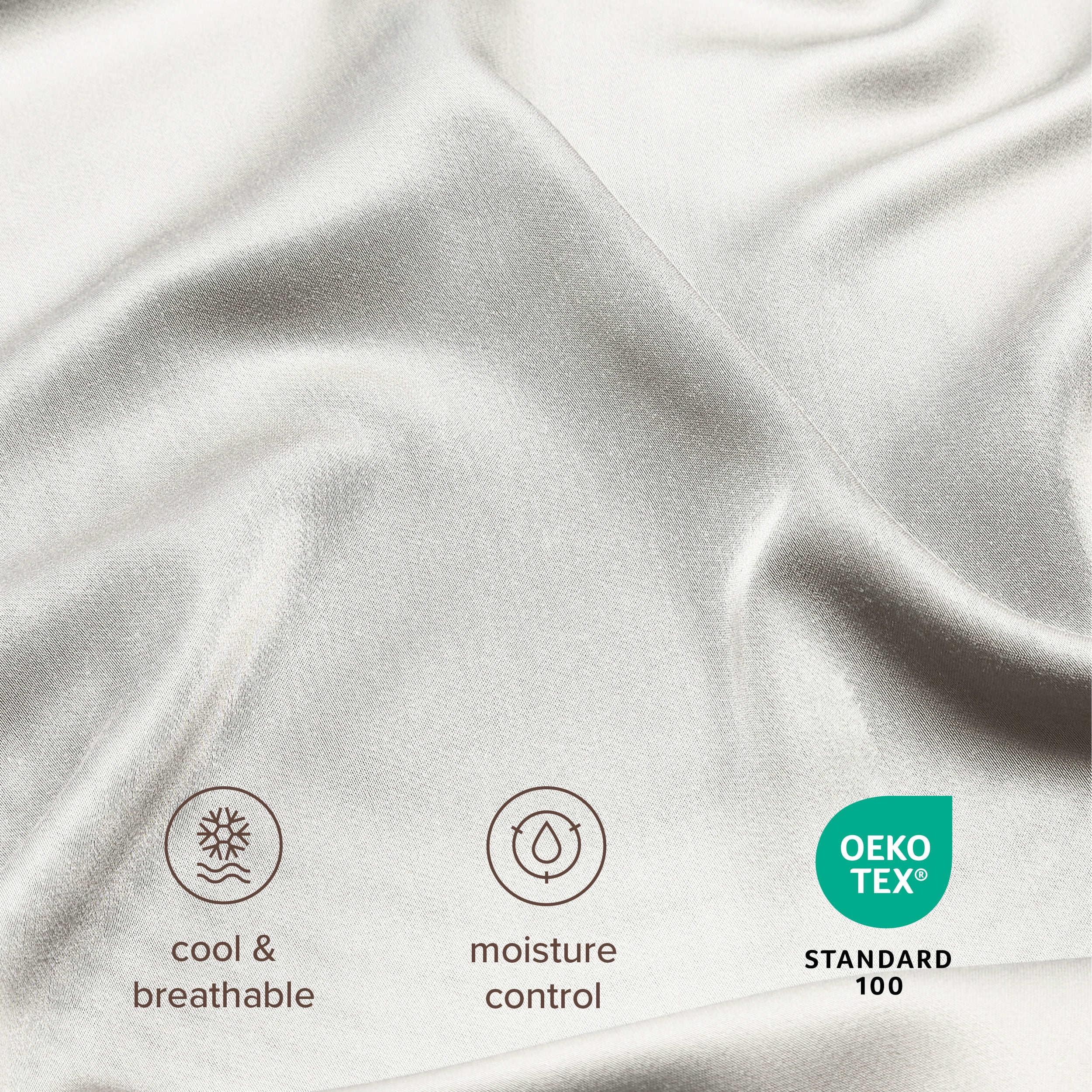 Bare Home Bamboo Fitted Sheet - Made from Rayon Fibers - Deep Pockets - Soft, Cooling & Breathable - Queen, Cream