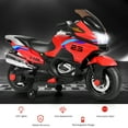 thumbnail image 5 of Costway 12V Kids Ride On Motorcycle Electric Motor Bike w/ Training Wheels & Light Red, 5 of 9