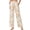 Floral Leaf Print Beige White, variant on SCRAWLGOD Leaf Print Green Beige Women Flowy Pants Drawstring High Waist Wide Leg Palazzo Pants Loose Fit Lightweight Trendy Lounge Trousers with Pockets, S