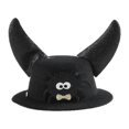 thumbnail image 1 of Gorro con cuernos para mascota de Halloween para perro y gato, decoración cómoda para fiestas, disfraz de Halloween para mascotas, fiestas temáticas Araña de pajarita negra, 1 of 8