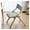 Gray, variant on Upholstered Folding Chair Retro Solid Wood Dining Chair with Backrest,Wooden Padded Stool Lounge Seat,Backrest Chair Fabric Dining Chair,Desk Chair Balcony Home Chair