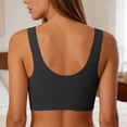 thumbnail image 5 of Wang6 Womens Wireless Seamless Minimizer Bras No Underwire Push up Sports Bras Crew Neck Comfort Bralettes T Shirt Bra Black M, 5 of 5