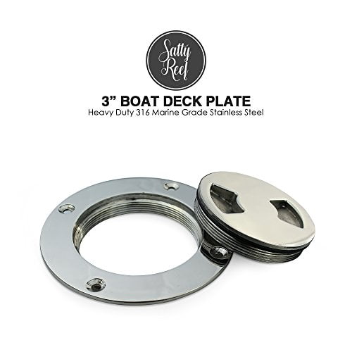 3" Boat Deck Plate by Salty Reef Marine Hardware Made from Heavy Duty