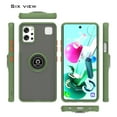 thumbnail image 5 of CoverON For LG K92 5G Phone Case, Ring Holder Kickstand Magnetic Mount Clear Hard Back Cover Rubber Bumper, Army Green, 5 of 8