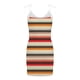 thumbnail image 5 of ICHUANYI Clearance Women Casual V-Neck Sleeveless Bandage Stripe Printing Loose Vest Sling Dress(Beige, S) ICHUANYI WER2023081016034, 5 of 5