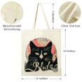 thumbnail image 2 of JEUXUS Cat Mom Happy Mothers Day For Cat Lovers Family Matching Canvas Tote Bag - A Great Gift Item 14.1x15.7in, 2 of 5