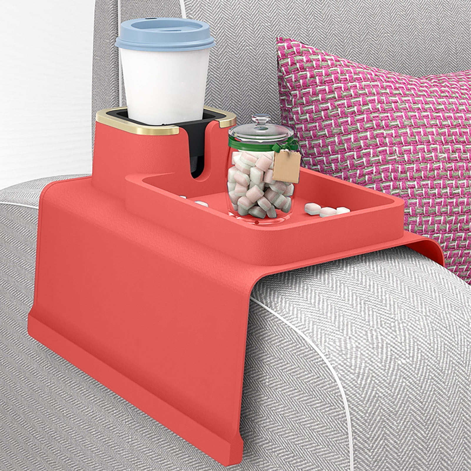 Wovilon Silicone Sofa Armrest Cup Holder Sofa Cup Holder