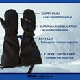 thumbnail image 4 of WindRider Waterproof Kids Mittens | Elbow Length Cuff to Keep Snow Out | Wrist Leashes - No More Lost Mittens, 4 of 5