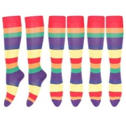 3 Pair Womens Socks Pride Sign Gay Rainbow Colorful Cotton Student Women's