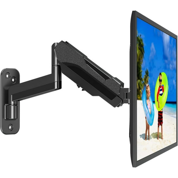 Adjustable Gas Spring Wall Mount for 32 Inch Monitors with VESA Support