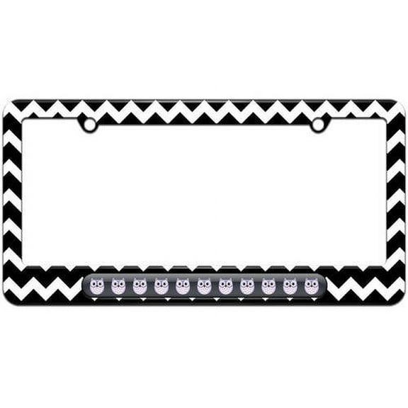 Cute Purple Owls License Plate Tag Frame, Multiple Colors