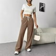 thumbnail image 2 of Women's Wide Leg Track Pants High Waist Loose, 2 of 5