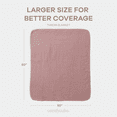 thumbnail image 5 of Comfy Cubs Muslin Blanket, Large Size 50” x 60”, 6 Layer Cooling Cotton Softness (Mauve, Throw), 5 of 8