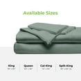 thumbnail image 6 of Cariloha Resort Bamboo Viscose 4-Piece Bed Sheet Set - Odor-Resistant, Sustainable, Hypoallergenic, Soft and Durable - Flat and Fitted Sheets and Two Pillowcases - California King - Ocean Mist, 6 of 7