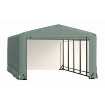 Sheltertube Wind And Snow-Load Rated Garage, 12X27X8 Green