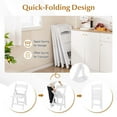 thumbnail image 6 of Costway 12 Pack Resin Folding Chairs with Padded Seat All-Weather Resin Frame Patio White, 6 of 7