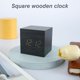 thumbnail image 1 of Muyoka Reloj despertador digital LED Reloj de cubo de madera USB / Mini reloj de escritorio iluminado con batería con control de voz Muyoka Hogar, 1 of 7