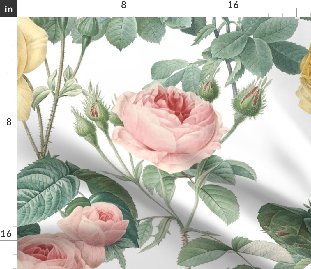 Floral Victorian English Chic Spring Summer Decor Spoonflower Fabric by the Yard 