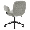 thumbnail image 4 of SAFAVIEH Couture Emeril Boucle Mid Back Adjustable Desk Chair, White/Black, 4 of 6