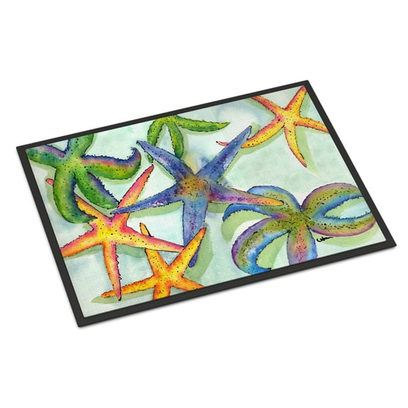 Carolines Treasures 8542-MAT Starfish Doormat 18x27 27"L x 18"W multicolor