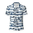 thumbnail image 2 of Daiia Palm Tree Pattern Men’s Polo Shirts,Solid Deck Shirt,Classic Fit, Breathable Cotton Polo for Casual and Sport Wear-3X-Large, 2 of 7